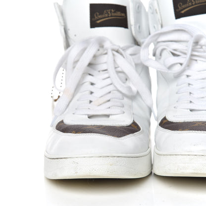 Louis Vuitton Calfskin Monogram Rivoli High Top Sneakers 10 White 16 of 22