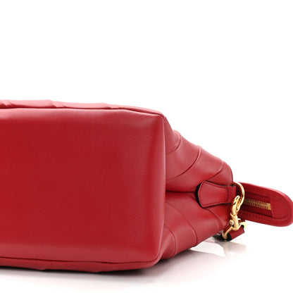 Fendi Nappa Pequin Diagonal Embossed Medium By The Way Boston Bag Fragola 12 of 12