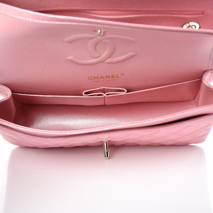 Chanel Iridescent Caviar Quilted Medium Double Flap Rose Pink 5 of 10
