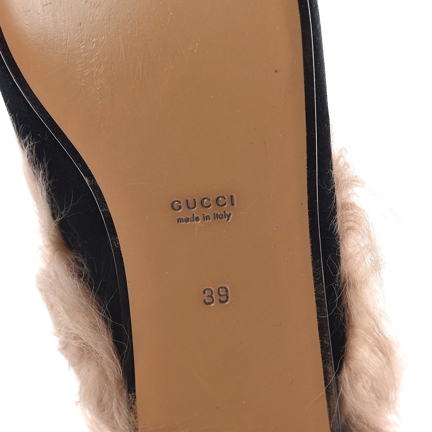 Velvet Fur Womens Princetown Slippers 39 Black