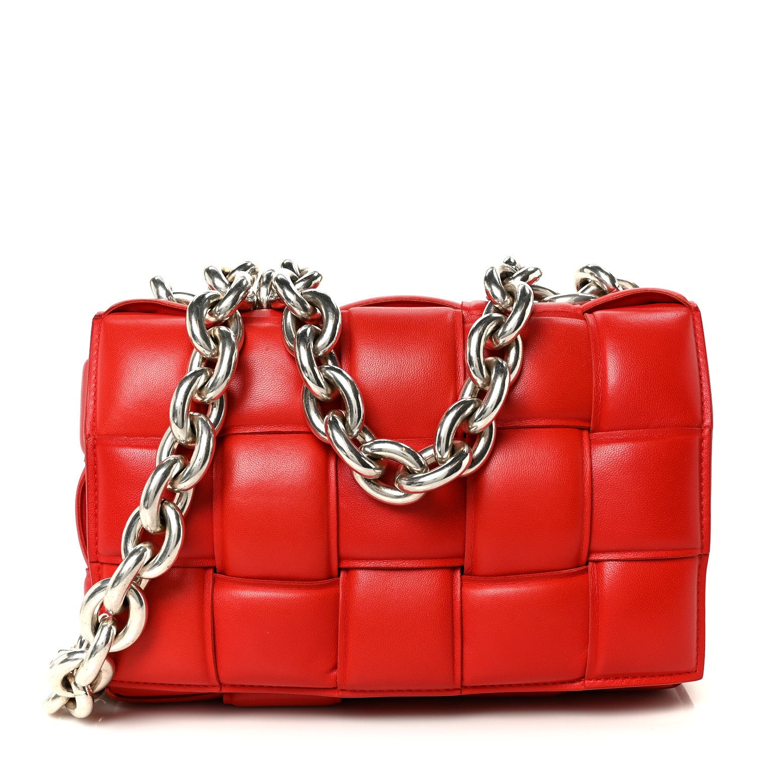 Bottega Veneta Lambskin Maxi Intreccio Padded Chain Cassette Crossbody Bag Nail Polish 1 of 12