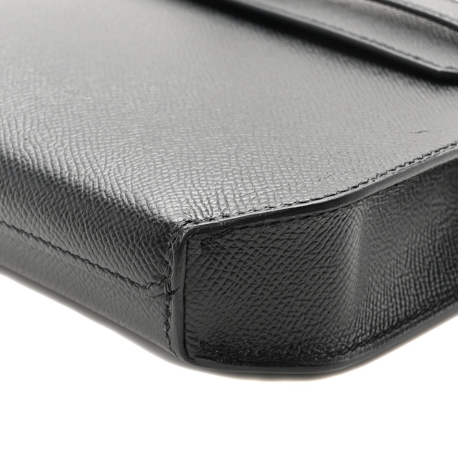 Hermes Epsom Kelly Depeches 25 Pouch Black 11 of 11