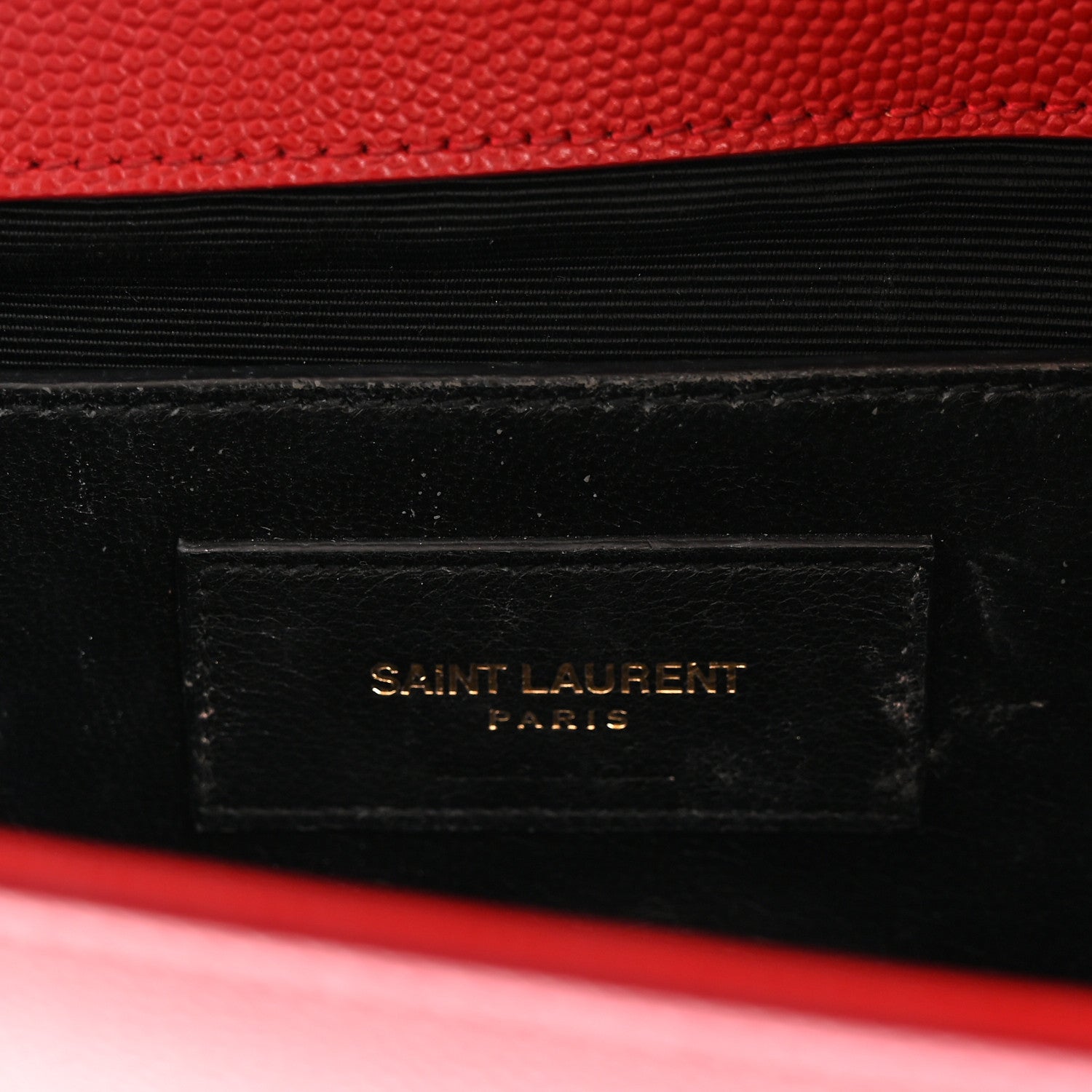 Saint Laurent Grain De Poudre Classic Monogram Cassandre Clutch New Red 7 of 13