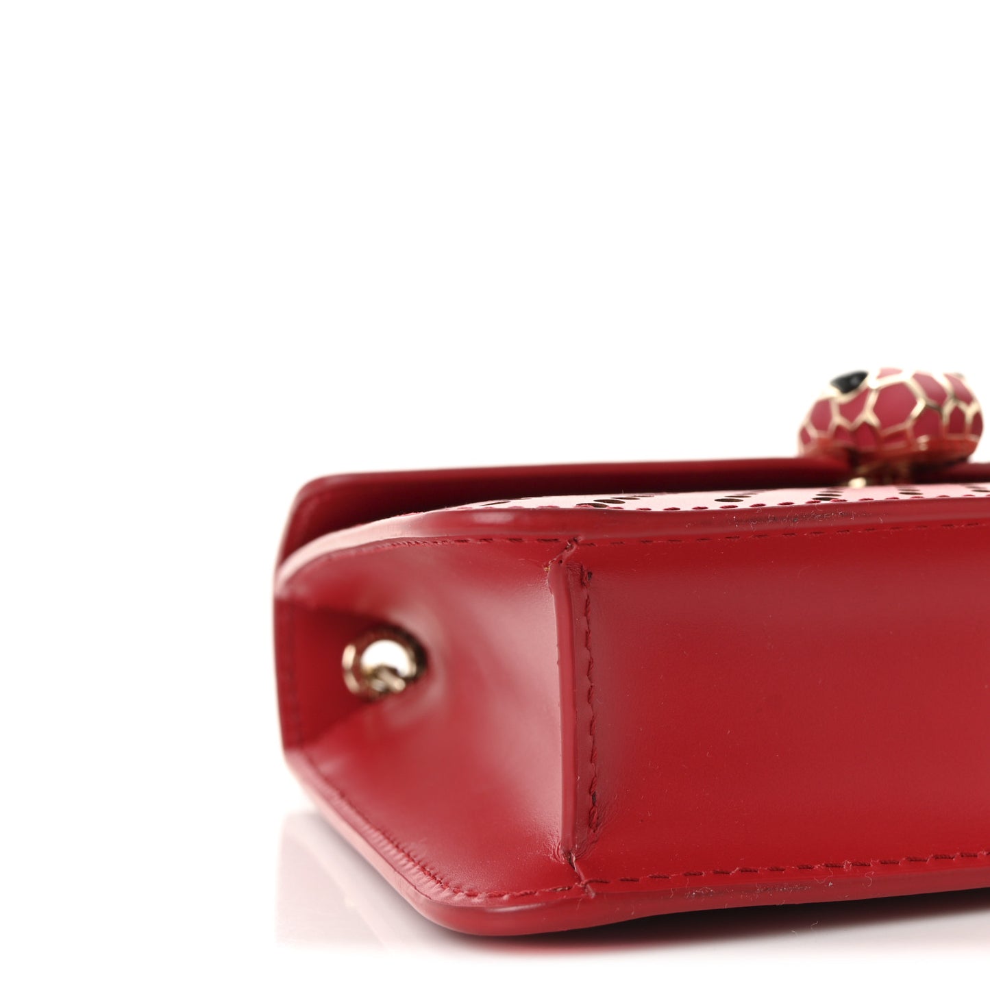 Calfskin Laser Cut Small Serpenti Forever Diamond Blast Sunshine Crossbody Bag Red Pink