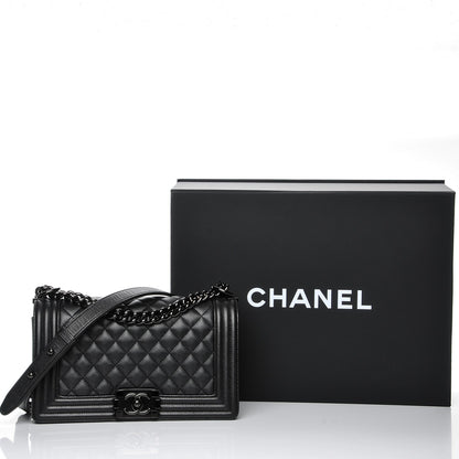 Chanel Caviar Quilted Medium Boy Flap So Black 8 of 8