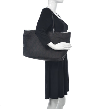 Fendi Nylon Zucca Medium Roll Tote Tobacco 2 of 11