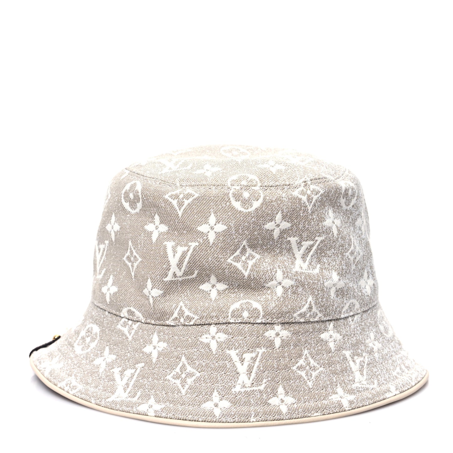 Monogram Denim Jacquard Bucket Hat S Beige