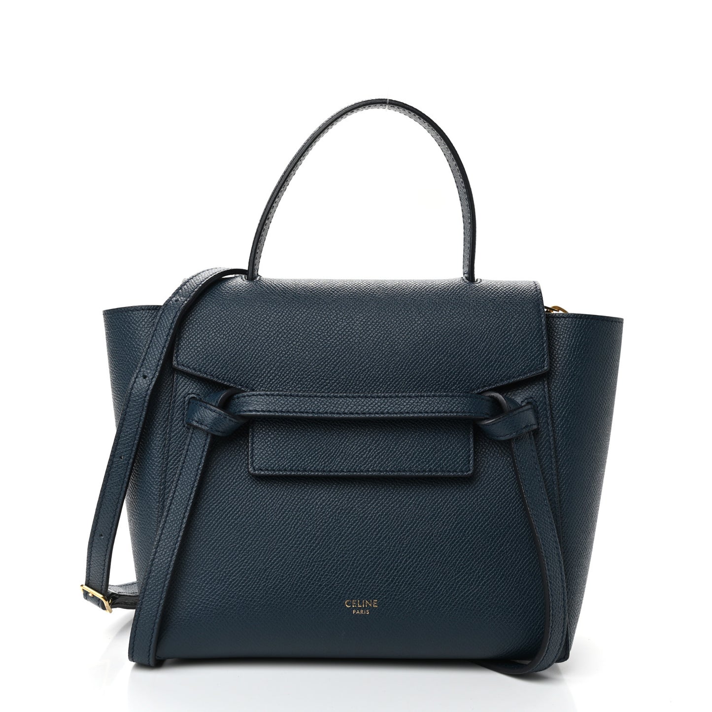 Baby Grained Calfskin Nano Belt Bag Abyss Blue