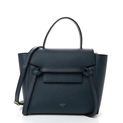 Celine Baby Grained Calfskin Nano Belt Bag Abyss Blue 1 of 10