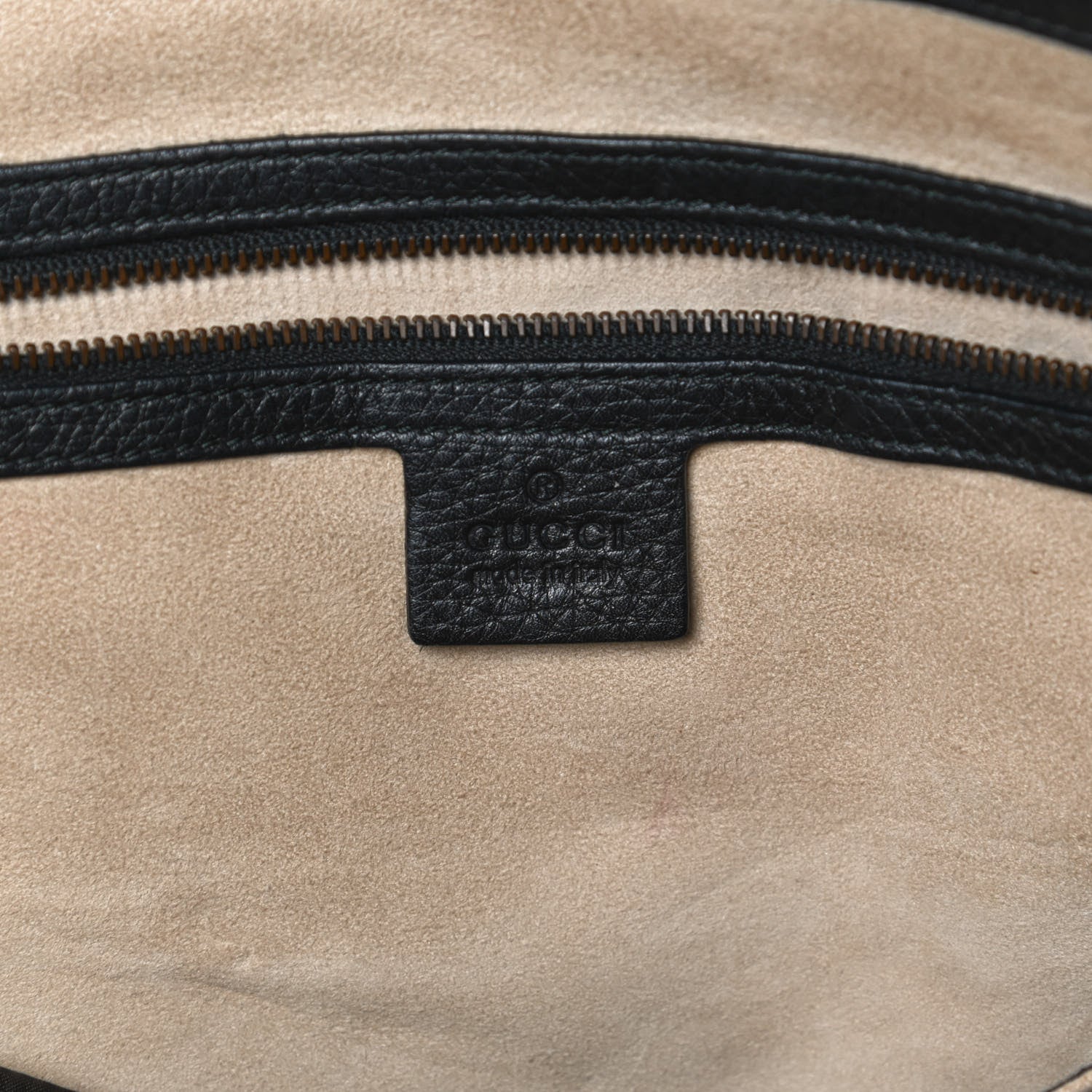 Gucci Pebbled Calfskin Medium 1973 Top Handle Satchel Black 6 of 14