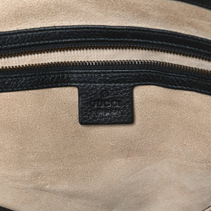 Gucci Pebbled Calfskin Medium 1973 Top Handle Satchel Black 6 of 14