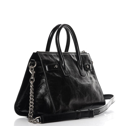Saint Laurent Glace Calfskin Baby Souple Sac De Jour Black 4 of 11