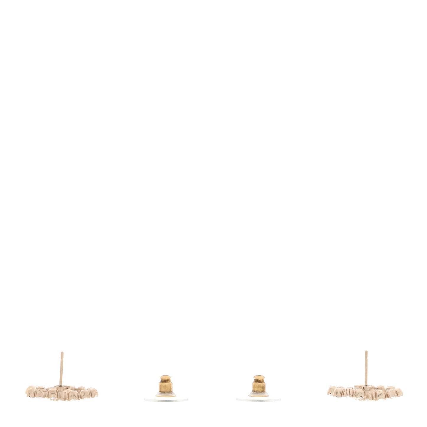 Crystal Coco's Pearls CC Earrings Light Gold