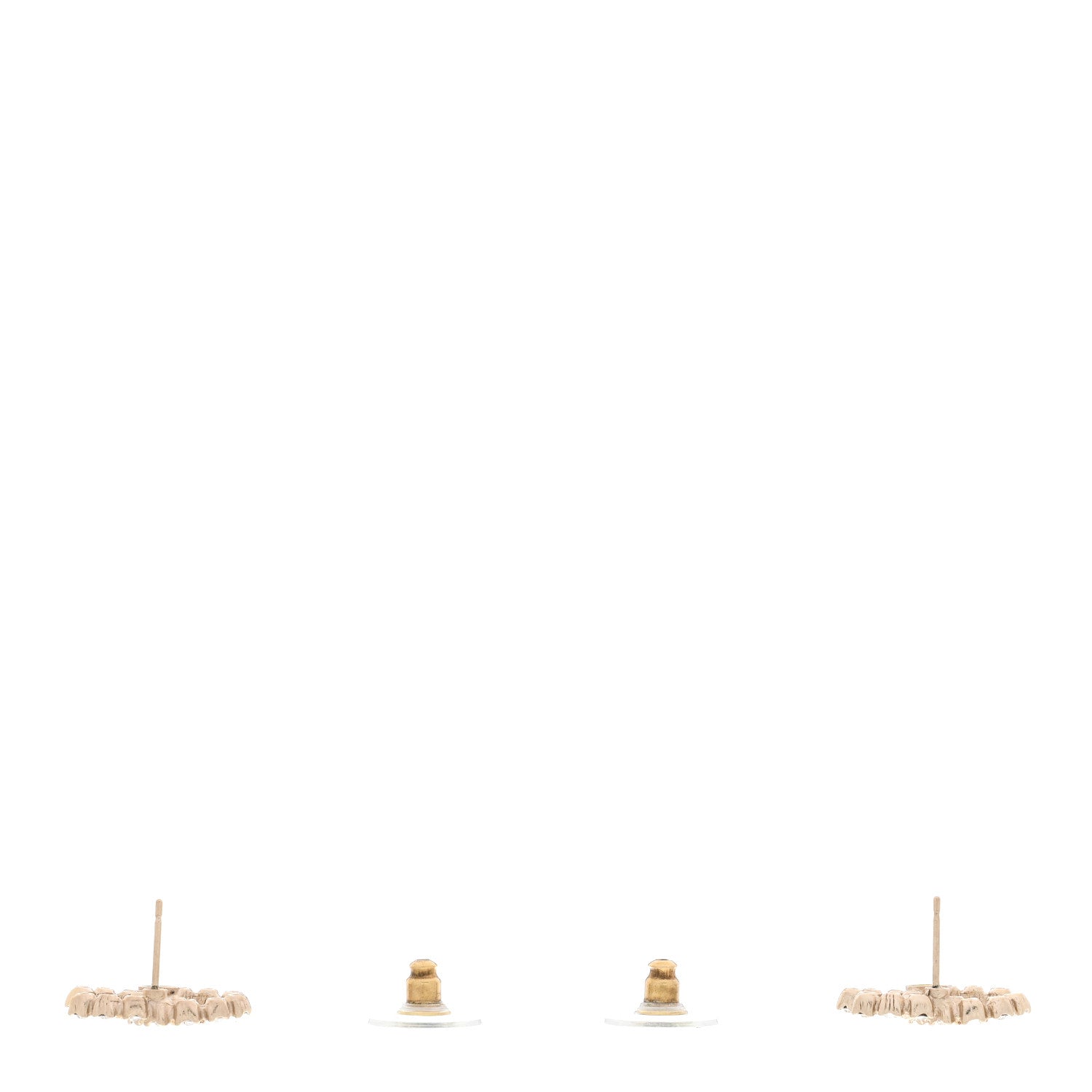 Chanel Crystal Coco's Pearls CC Earrings Light Gold 3 of 5
