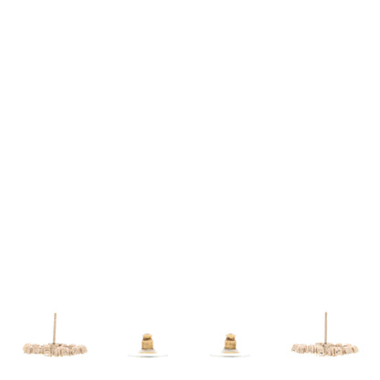 Chanel Crystal Coco's Pearls CC Earrings Light Gold 3 of 5