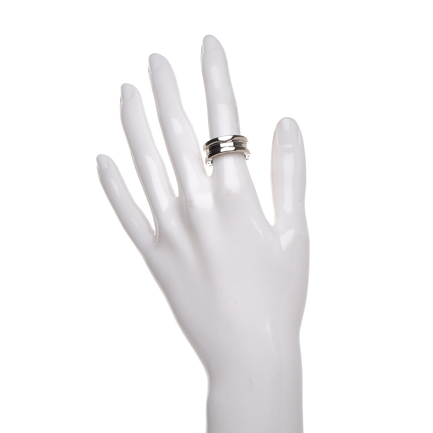 18K White Gold B.Zero1 Two-Band Ring 50 5.25