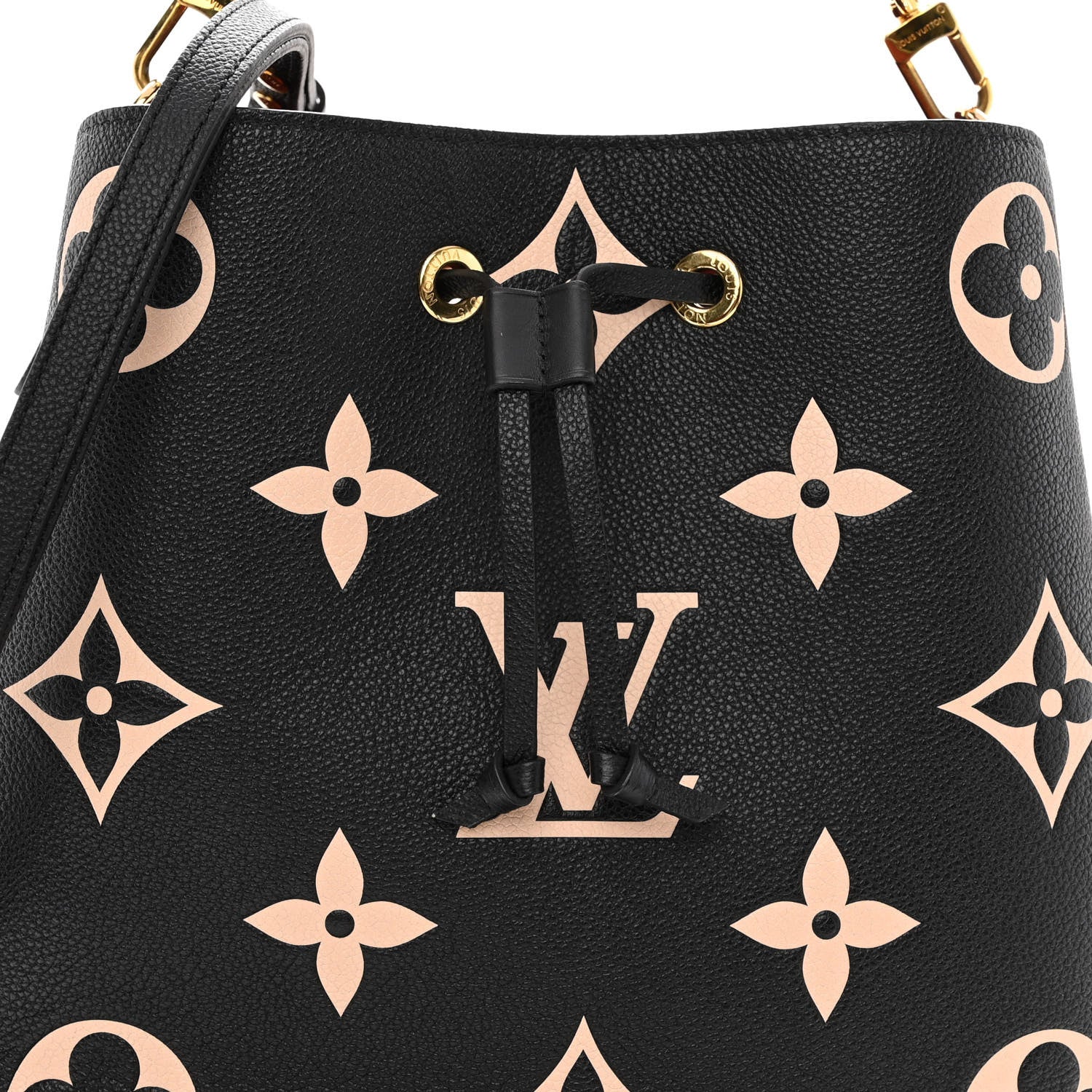 Louis Vuitton Empreinte Monogram Giant Neonoe MM Black Beige 8 of 10