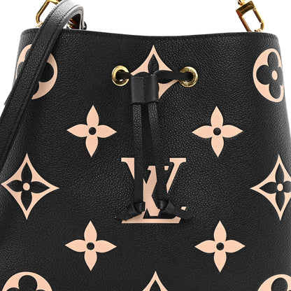 Louis Vuitton Empreinte Monogram Giant Neonoe MM Black Beige 8 of 10