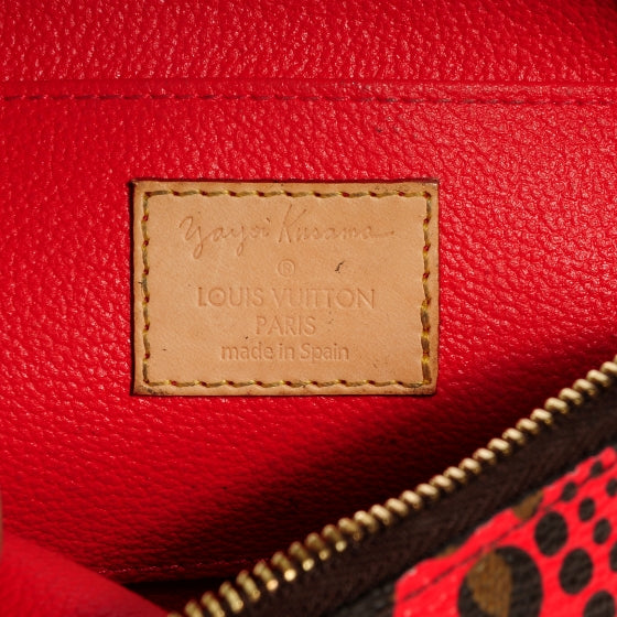 Louis Vuitton Monogram Kusama Pumpkin Dots Cosmetic Pouch Red 6 of 7