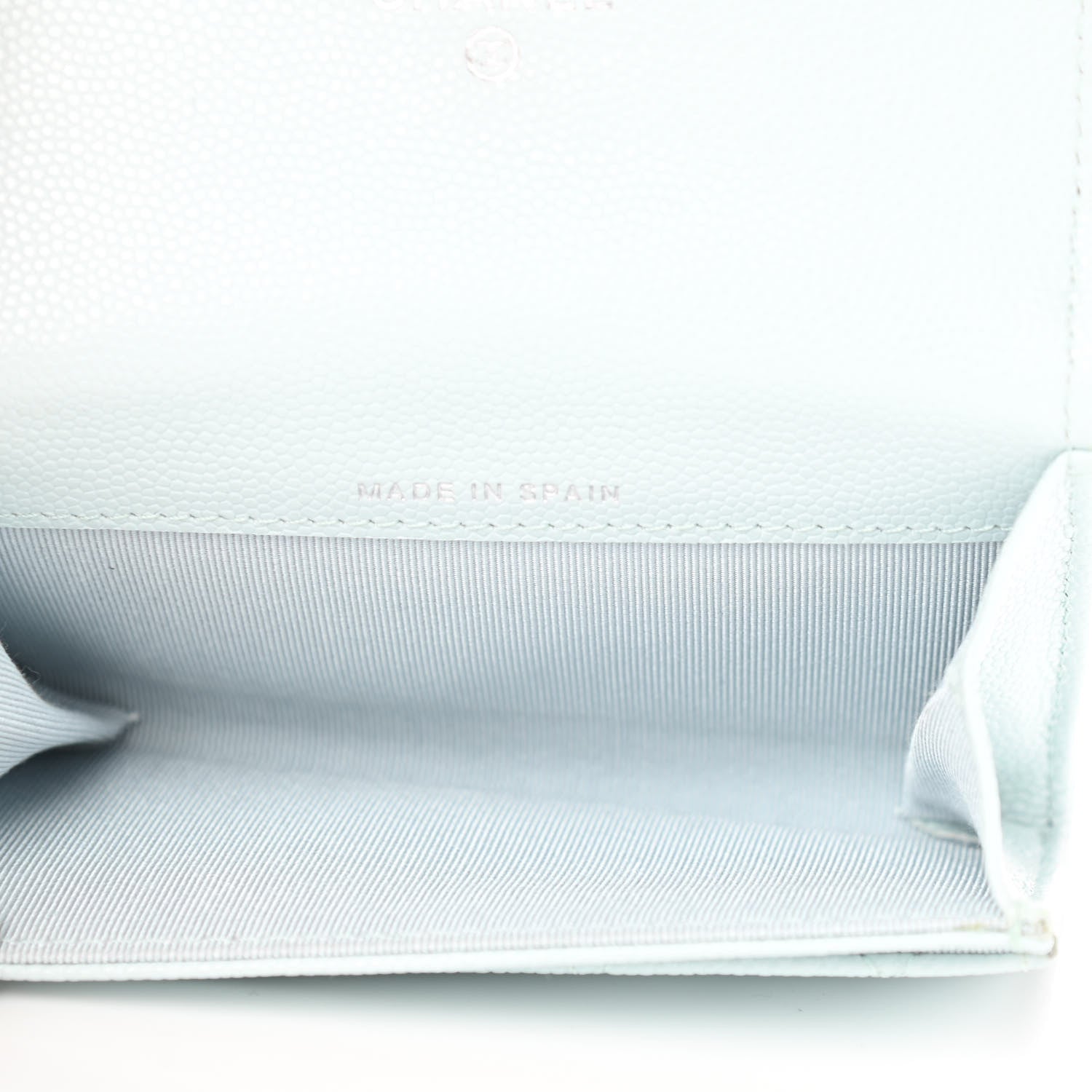 Chanel Caviar Quilted Flap Card Holder Wallet Light Blue 5 of 8