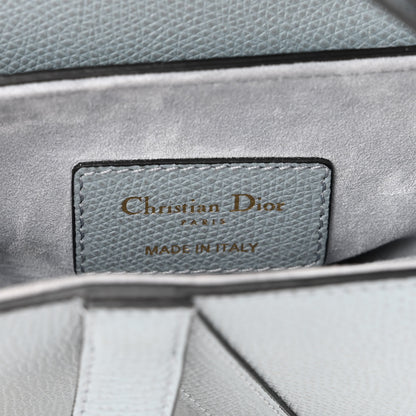 Christian Dior Grained Calfskin Mini Saddle Bag Sky Blue 6 of 11