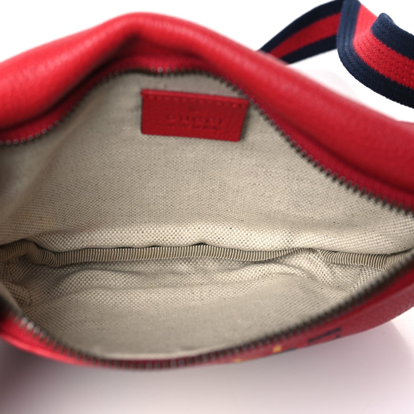 Grained Calfskin Small Logo Belt Bag Hibiscus Red