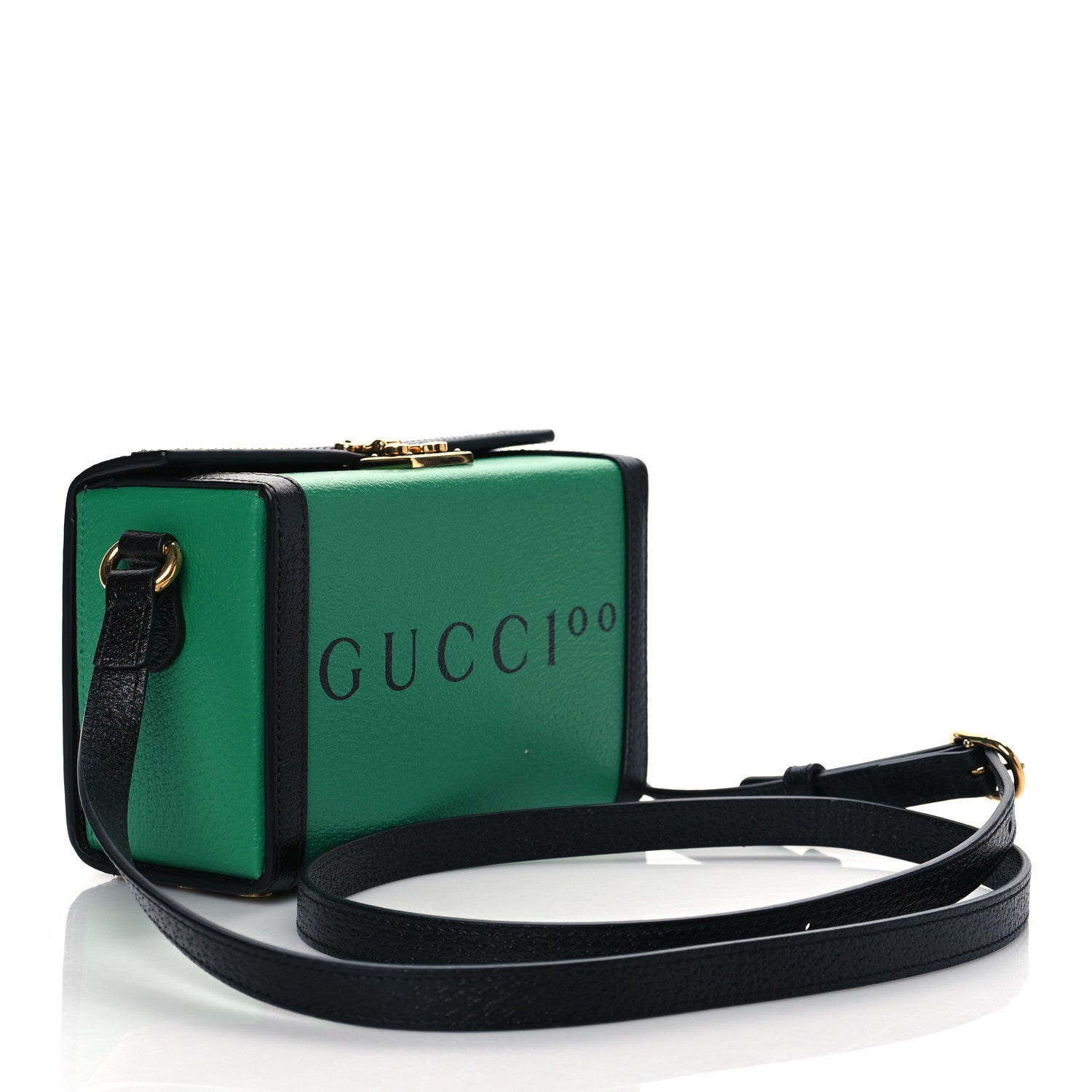 Gucci Grained Calfskin Gucci 100 Mini Bag Green 2 of 9