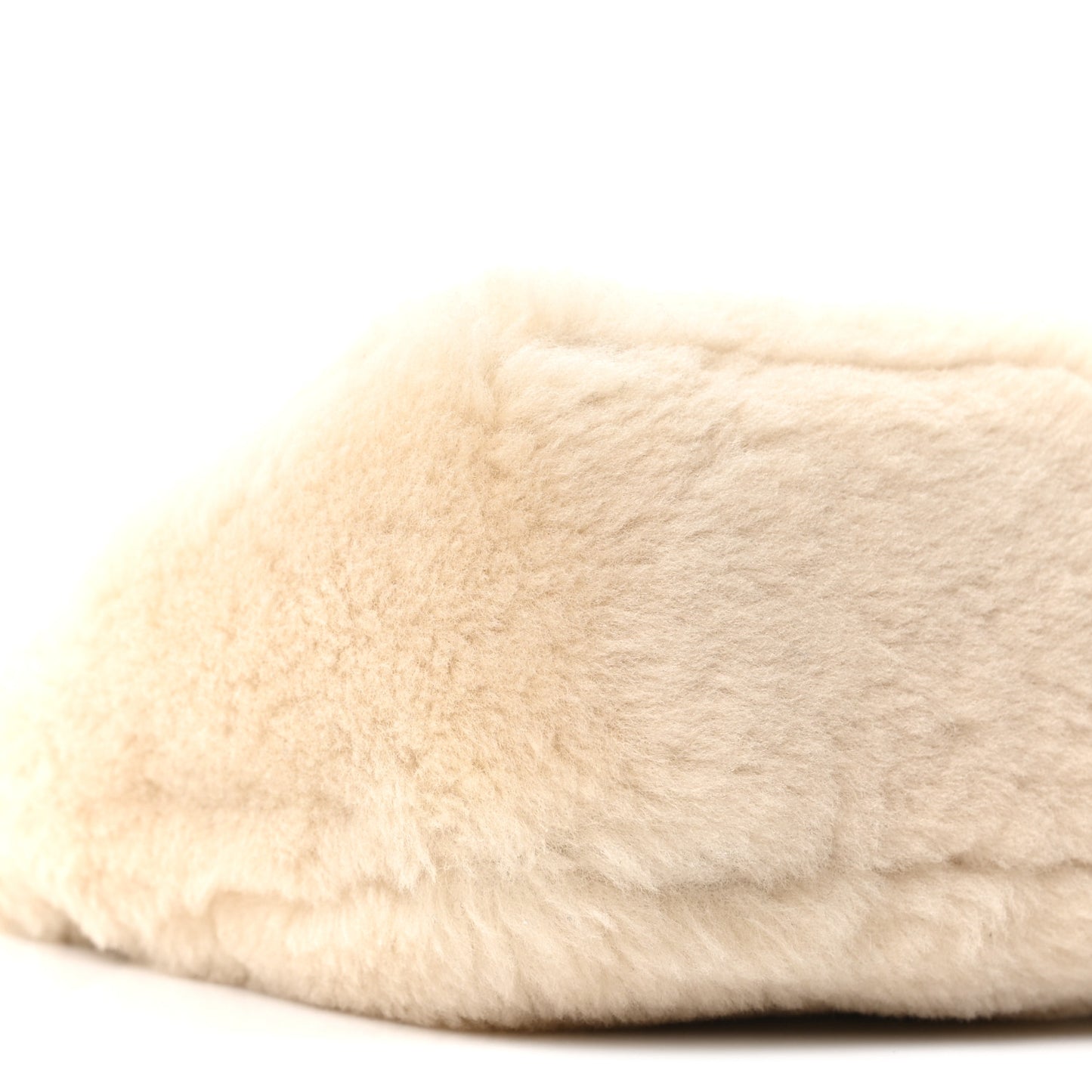 Shearling Nappa Mini Re-Edition Shoulder Bag Ecru