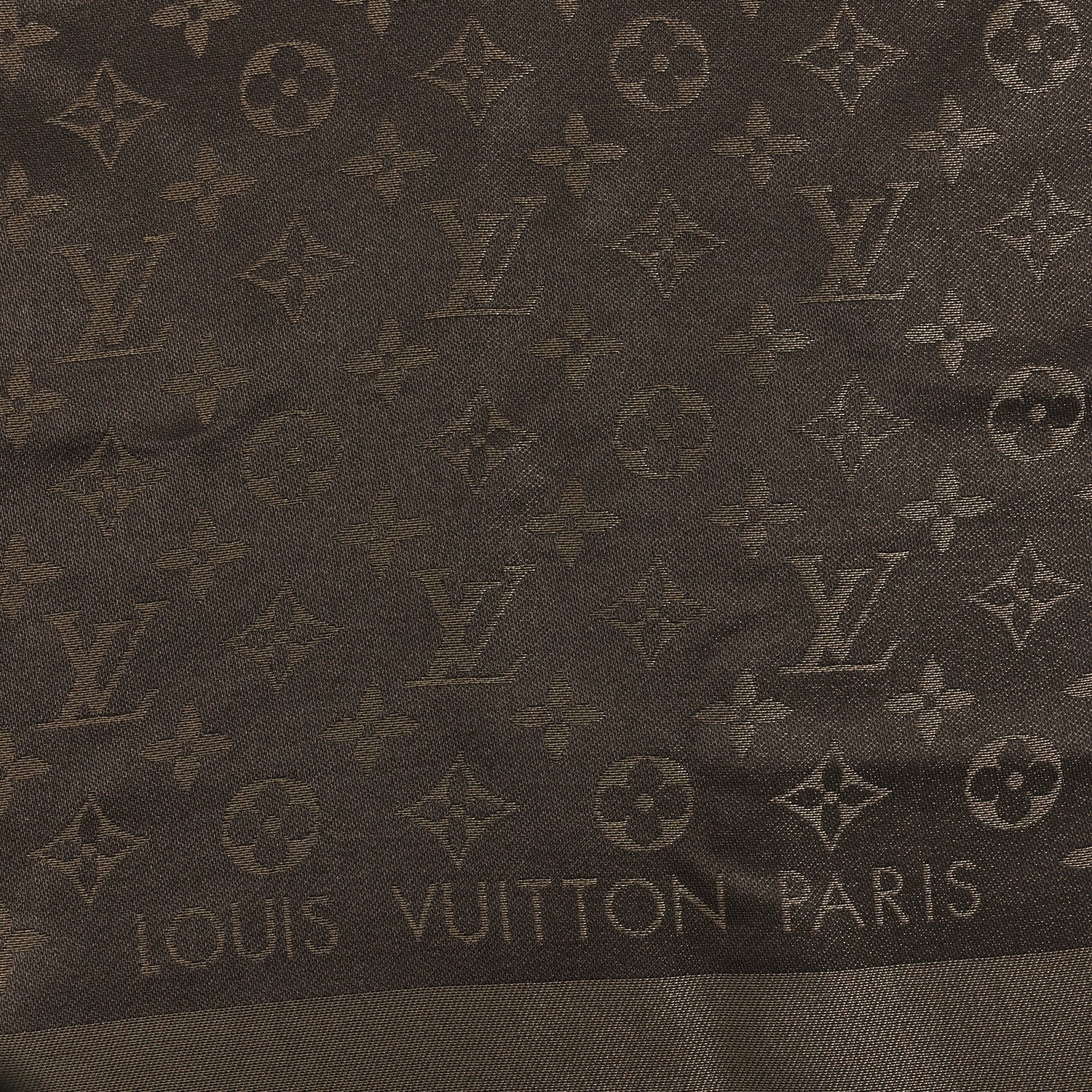 Louis Vuitton Silk Lurex Wool Monogram Shine Shawl Marron 3 of 4