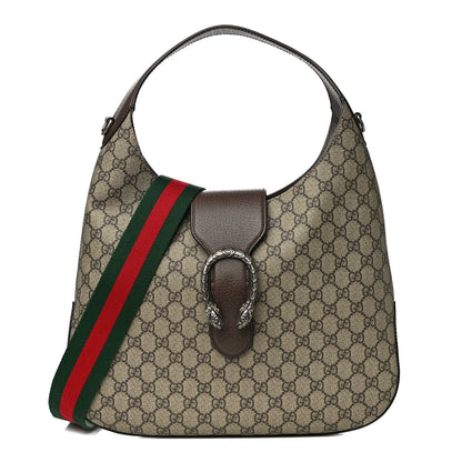 Gucci GG Supreme Monogram Web Medium Dionysus Hobo Brown 1 of 14