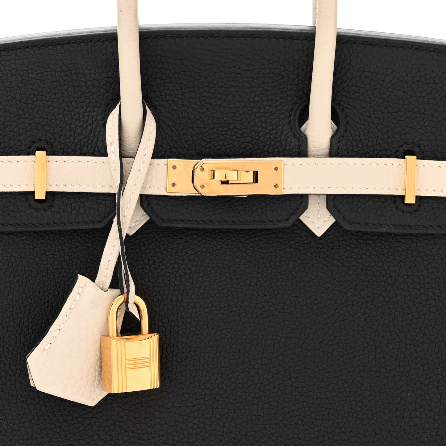 Togo Horseshoe Birkin 25 Black Craie