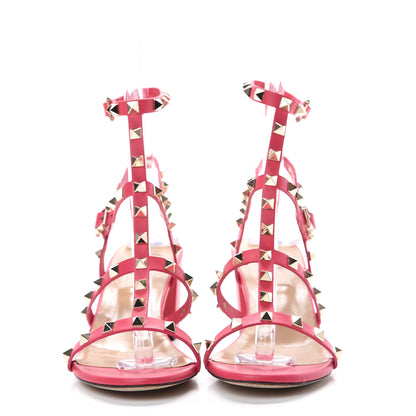 Valentino Garavani Calfskin Rockstud 60mm City Sandals 38 Fragola 2 of 11