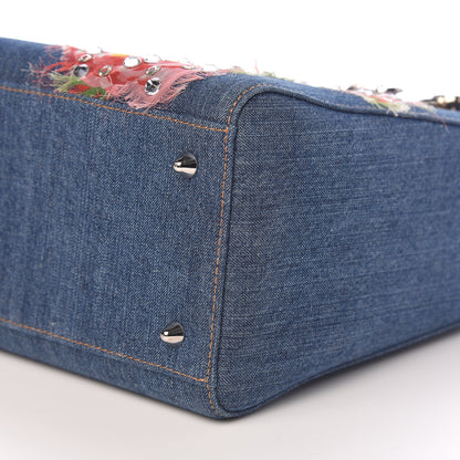 Christian Dior Denim Crystal Medium Lady Dior Blue 9 of 9