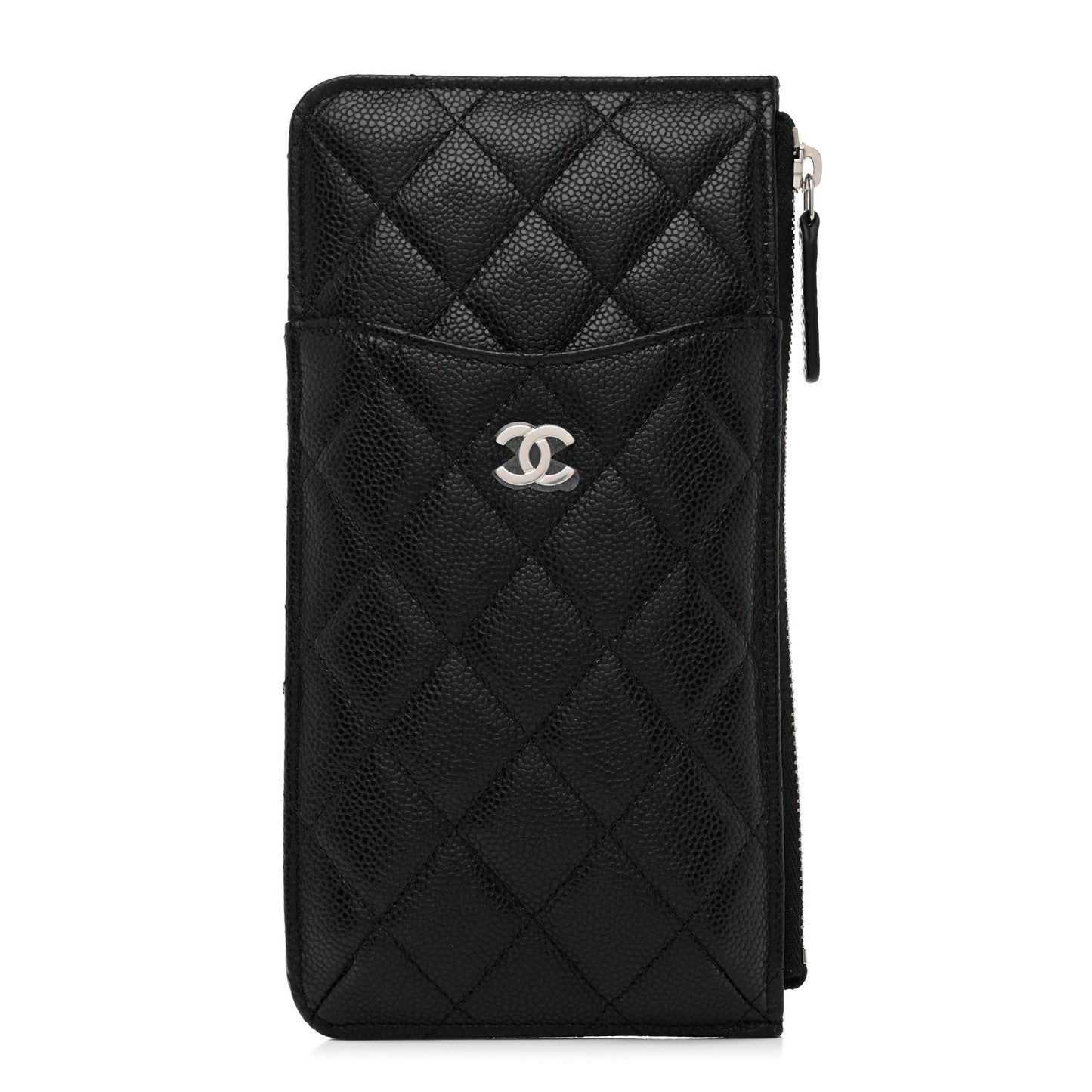 Caviar Quilted Classic iPhone Pouch Black