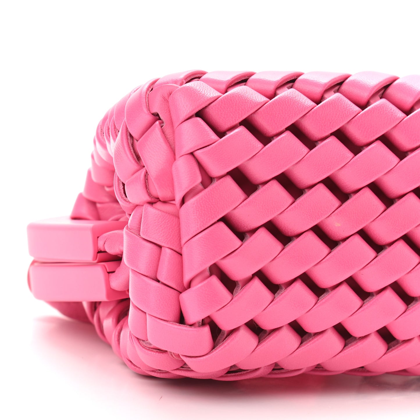 Lambskin Calfskin Slanted Intreccio Small The Point Triangle Bag Bonbon
