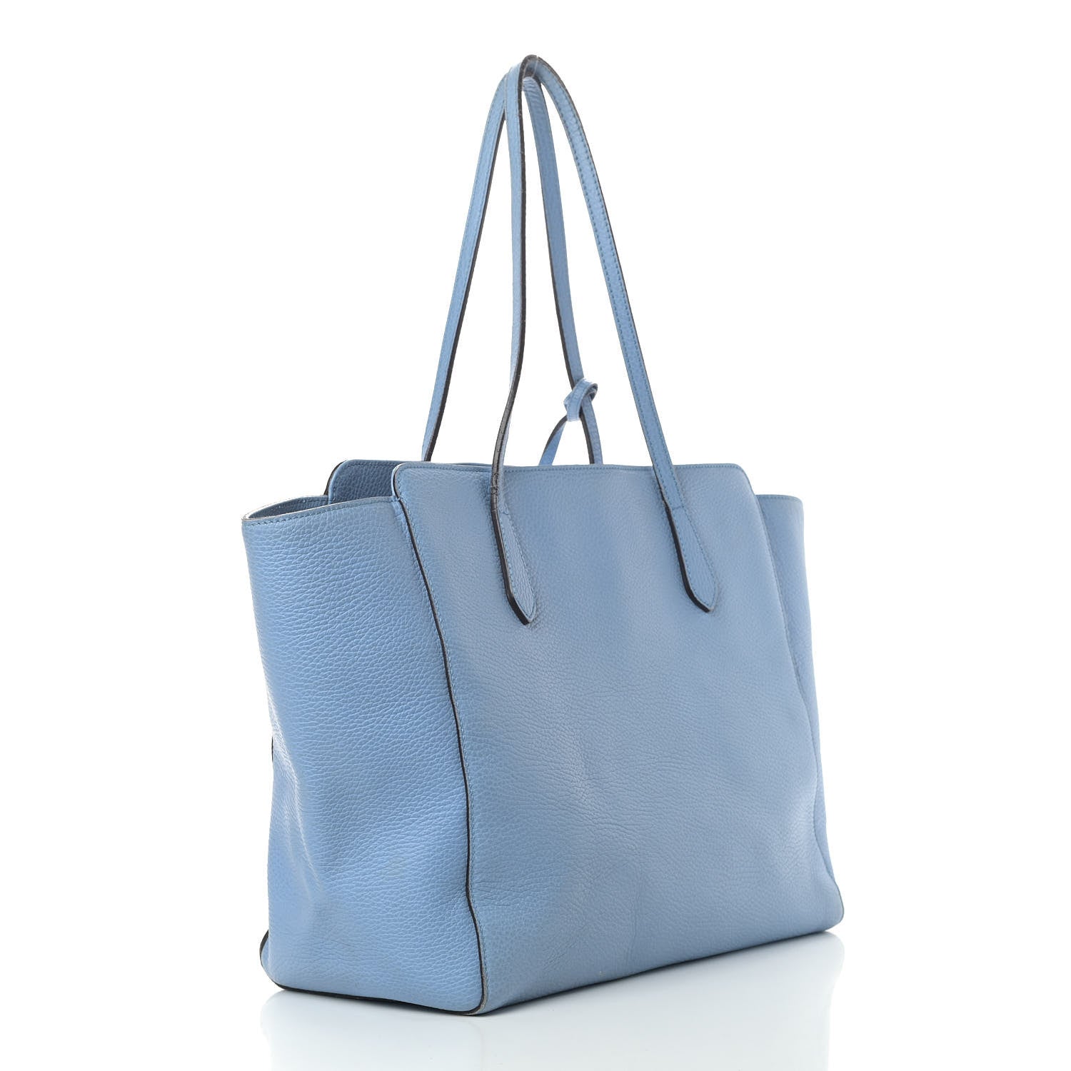 Gucci Dollar Calfskin Medium Swing Tote Mineral Blue 2 of 14