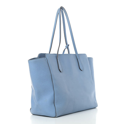 Gucci Dollar Calfskin Medium Swing Tote Mineral Blue 2 of 14