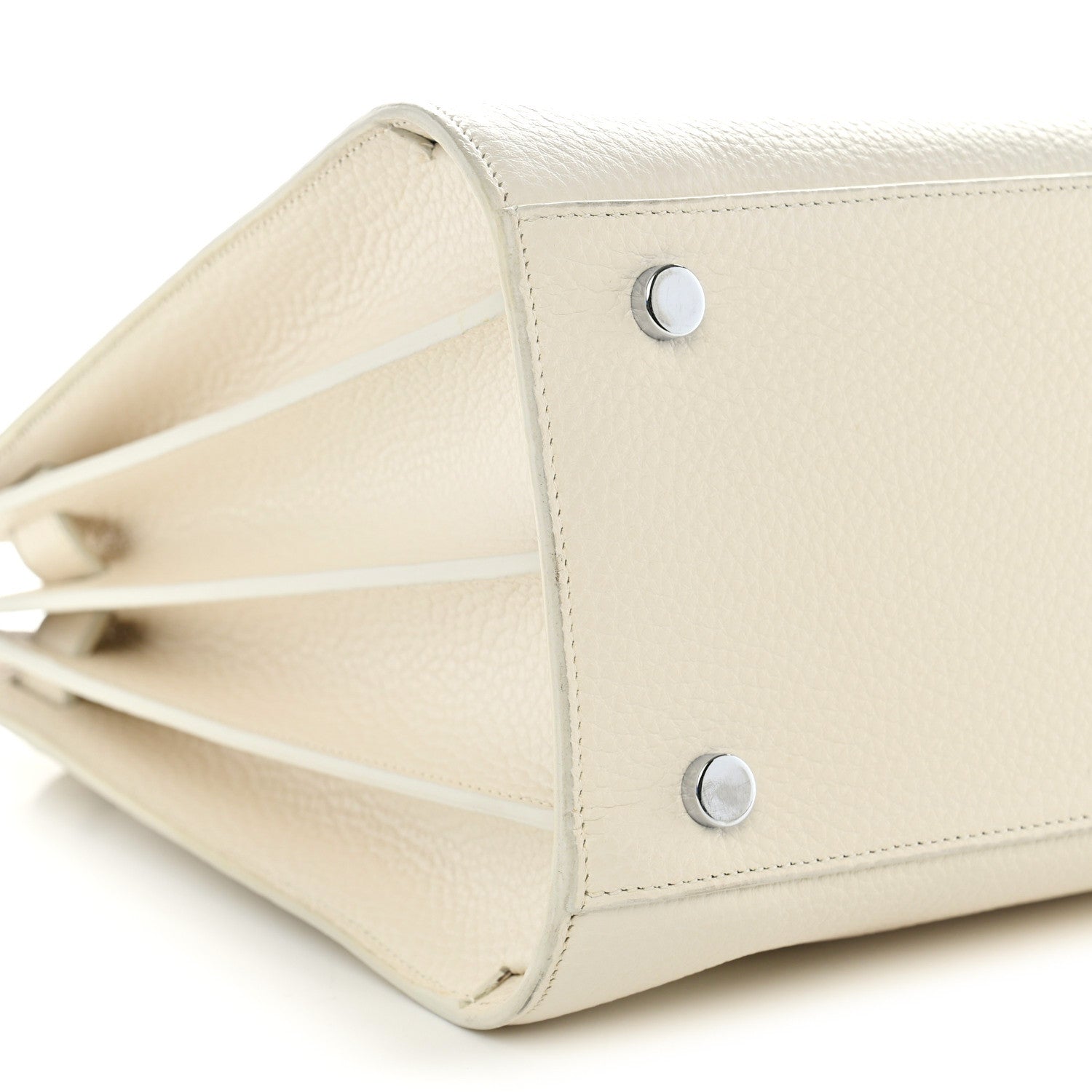 Saint Laurent Grained Calfskin Small Sac De Jour Dove Whit 9 of 10
