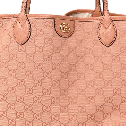 Gucci Monogram Textured Dollar Calfskin Large Ophidia Shopping Tote Cloche Rose Pink 9 of 13