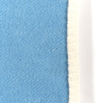 Hermes Wool Cashmere Avalon Baby Blanket Bleu Genievre White 4 of 6