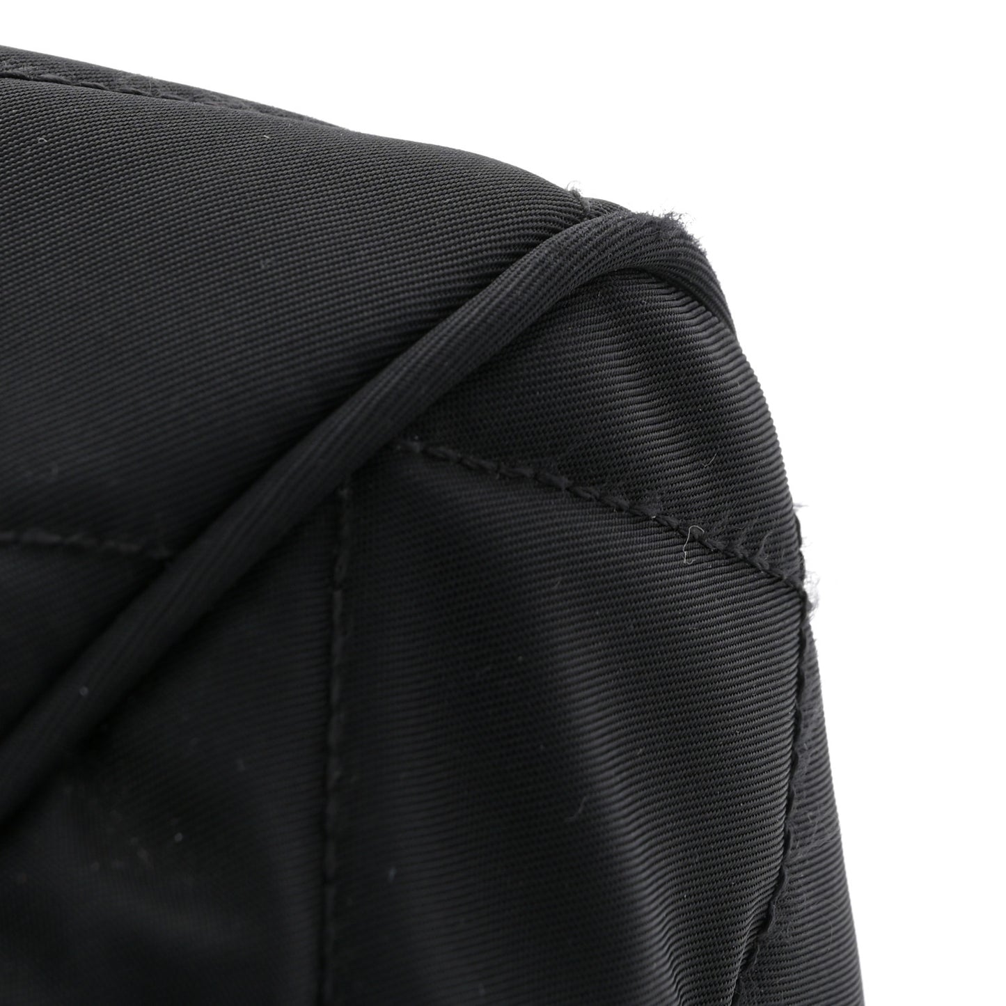 Nylon Tessuto Impuntu Quilted Shoulder Bag Black