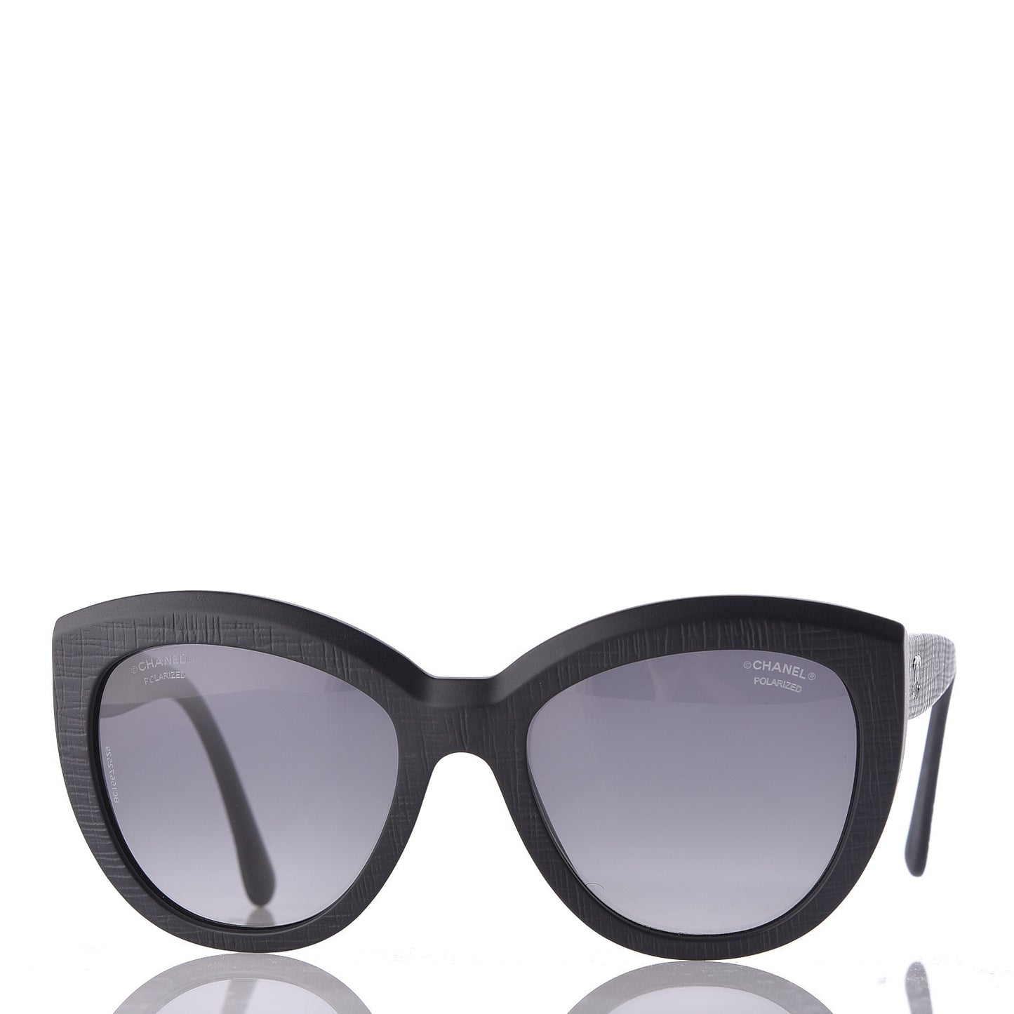 Tweed Effect CC Polarized Butterfly Signature Sunglasses 5332 Black