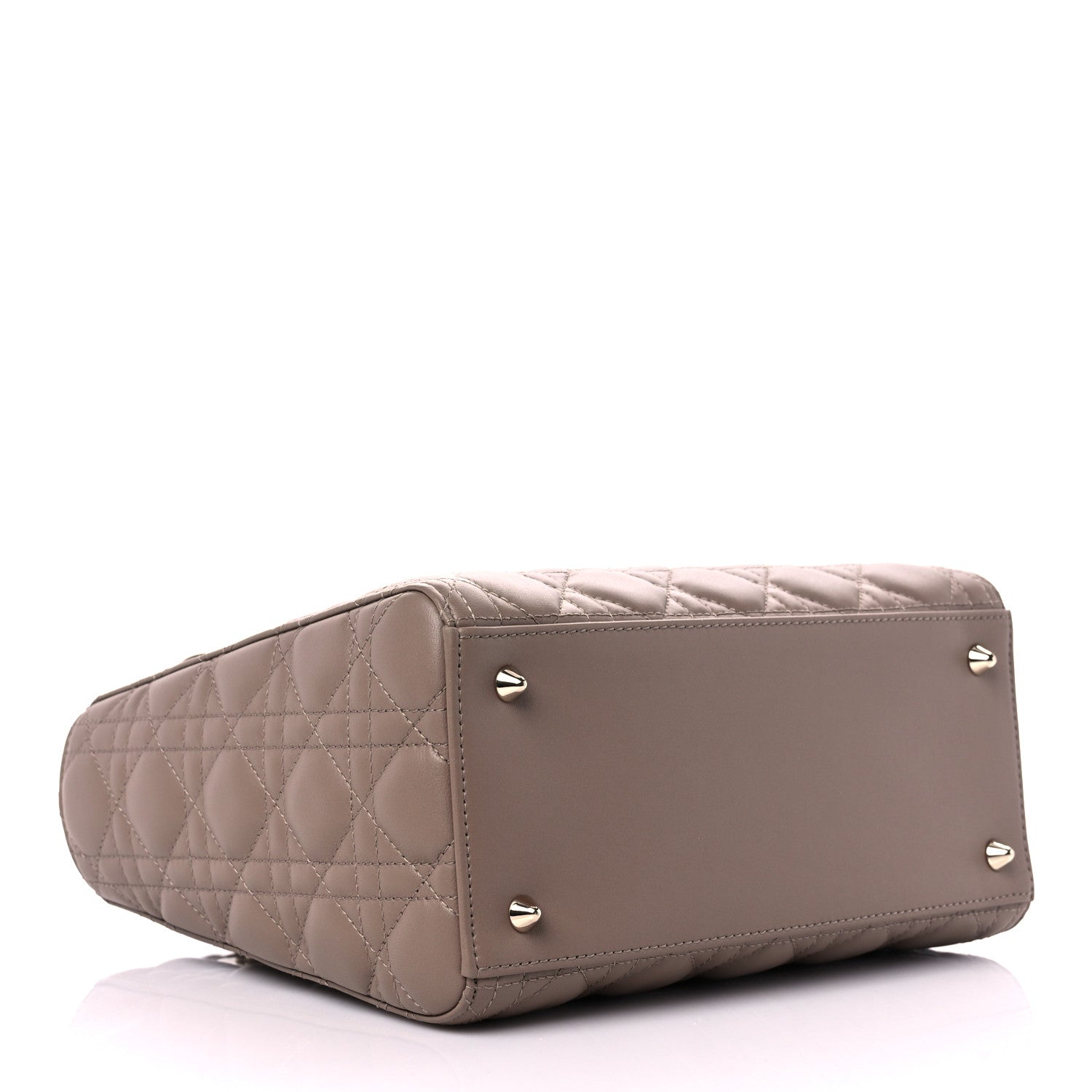 Christian Dior Lambskin Cannage Medium Lady Dior Warm Taupe 4 of 9