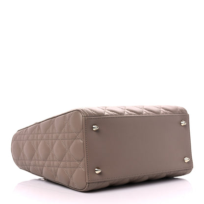 Christian Dior Lambskin Cannage Medium Lady Dior Warm Taupe 4 of 9