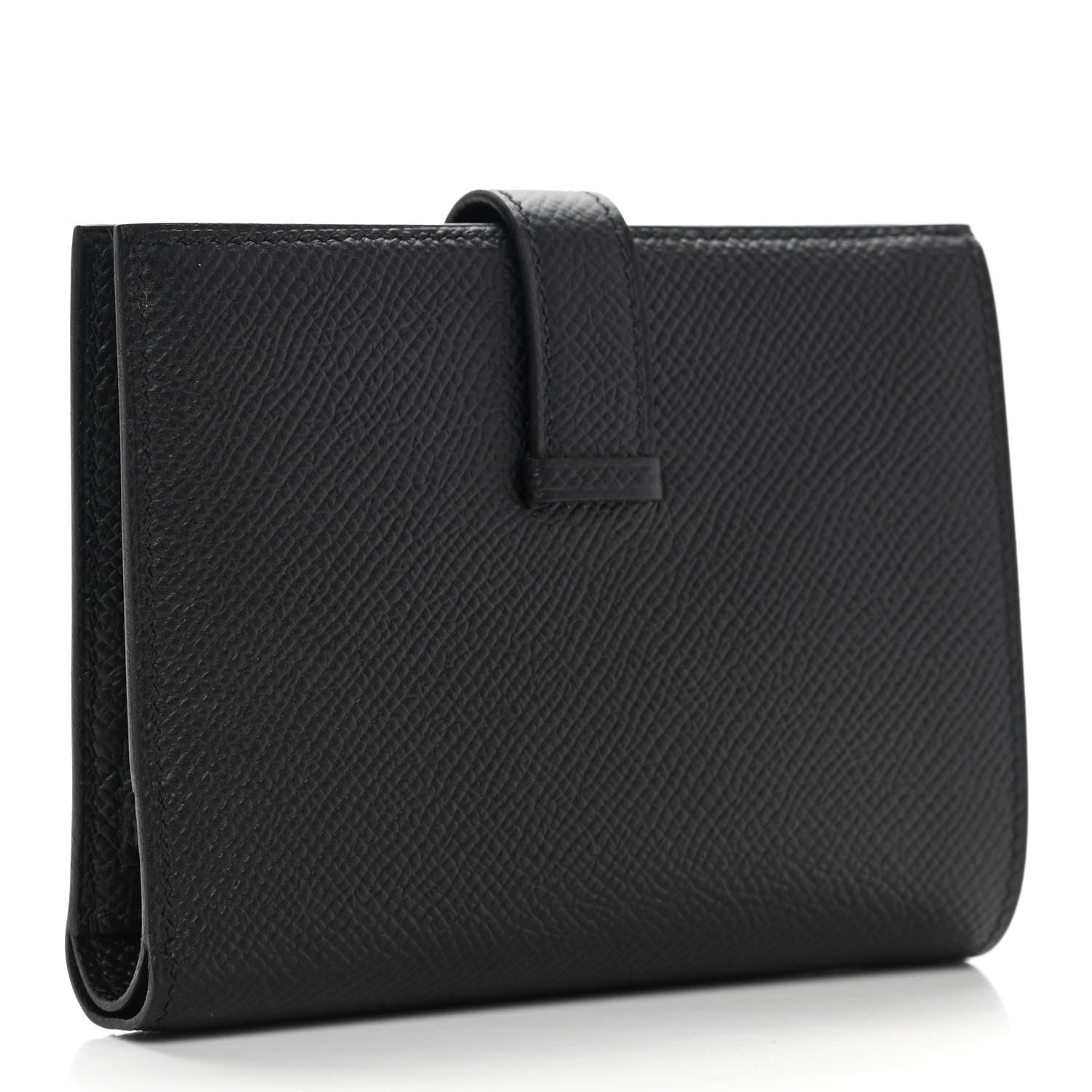 Hermes Epsom Bearn Compact Wallet Black 3 of 8