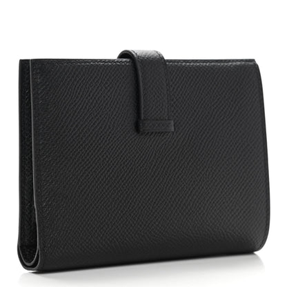 Hermes Epsom Bearn Compact Wallet Black 3 of 8