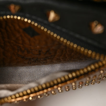 MCM Metallic Visetos Studded Stark X-Mini Bebe Boo Backpack Gold 6 of 11