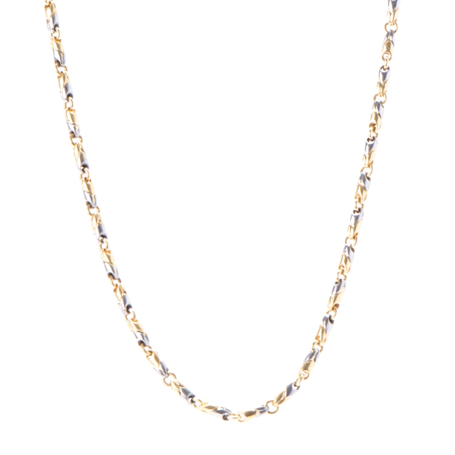 Bulgari 18K Yellow White Gold Passo Doppio Necklace 1 of 4