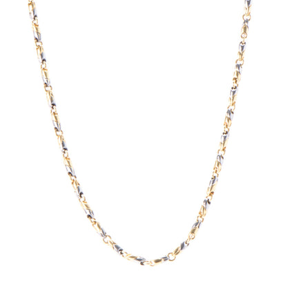 Bulgari 18K Yellow White Gold Passo Doppio Necklace 1 of 4
