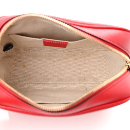 Gucci Pebbled Calfskin Small Soho Disco Bag Tabasco Red 5 of 13